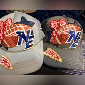 NFL playoff New England Patriots game day ready women’s trucker hats NWOT